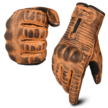aaaSportx™ | Premium Leather Motorcycle Gloves - All-Weather, Flexible, and Touch Screen Compatible